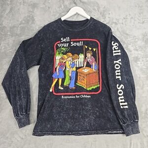 Steven Rhodes Sell Your Soul Shirt Medium Black‎ Long Sleeve Horror Halloween